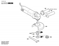 Bosch 0 601 801 542 Gws 9-125 Angle Grinder Gws9-125 Spare Parts